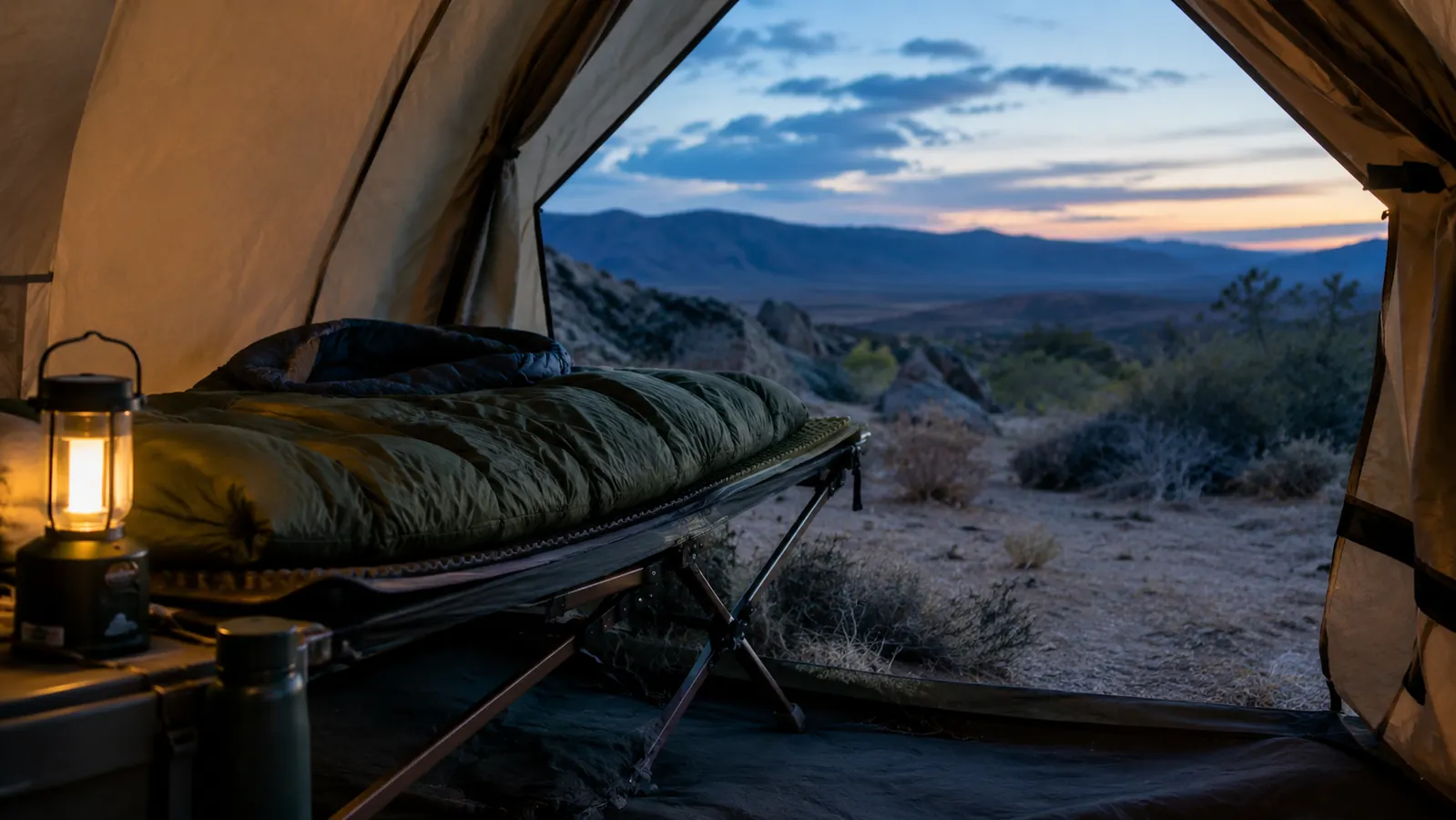 How to Set Up a Camp Cot So You Stay Warm on Cold Nights